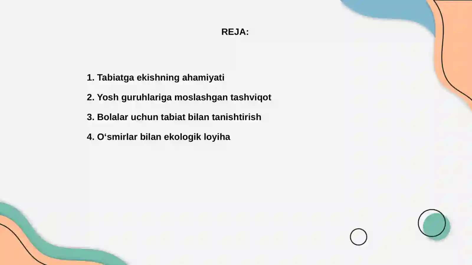 Tabiatga ekishning ahamiyati 2
