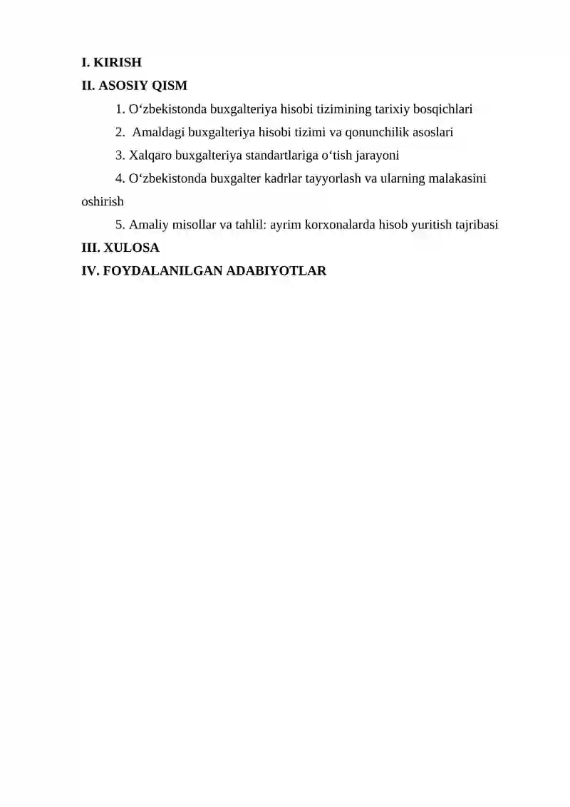 O'ZBEKISTONDA BUXGALTERIYA HISOBI TIZIMINI RIVOJLANISHI 2