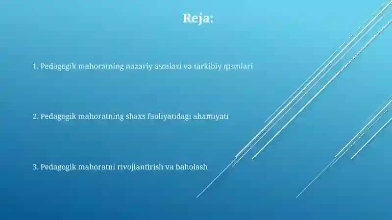 Pedagogik mahorat fanining nazariy asoslari va uning shaxs faoliyatidagi ahamiyati 2
