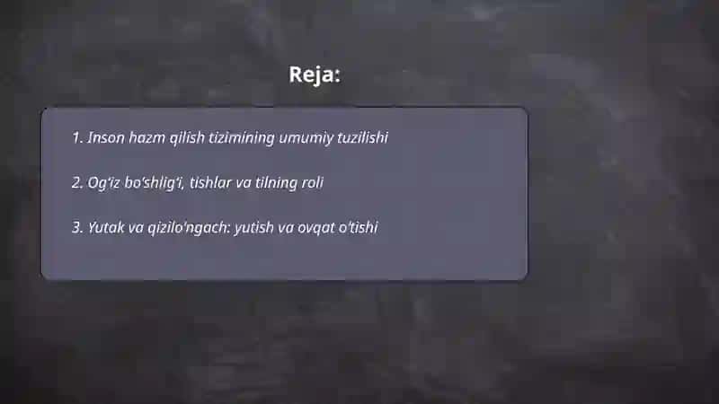 Inson hazm qilish sistemasi 2
