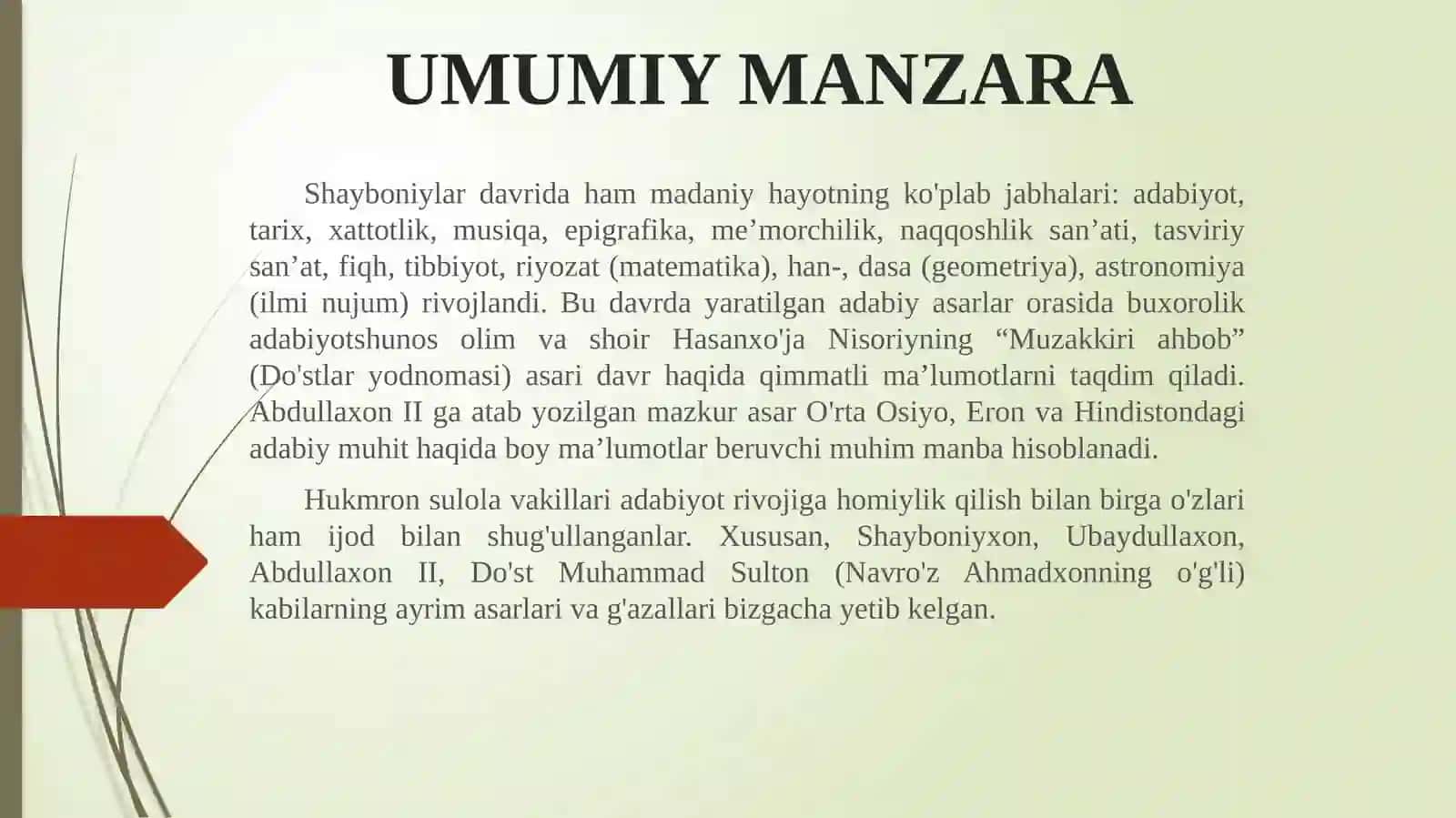 9-sinf O’zbekiston tarixi Shayboniylar_davrida_madaniy_hayot 2