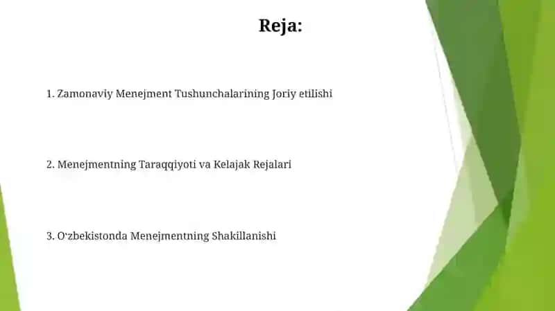 Oʻzbekiston respublikasida menejmentning rivojlanishi 2