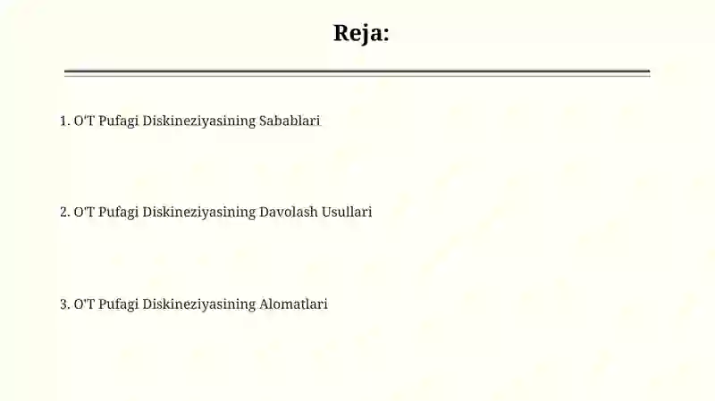 O't pufagi diskineziyasi 2
