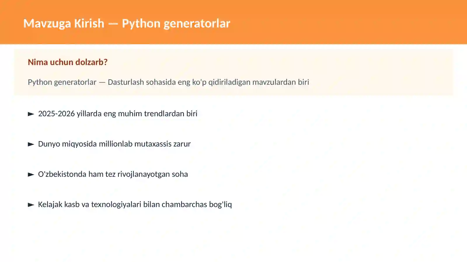 Python generatorlar 2