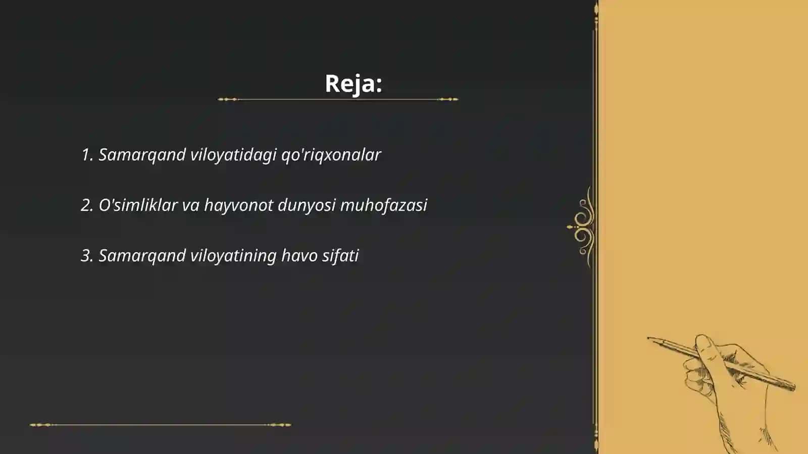 Samarqand viloyatining ekologik hududlari 2