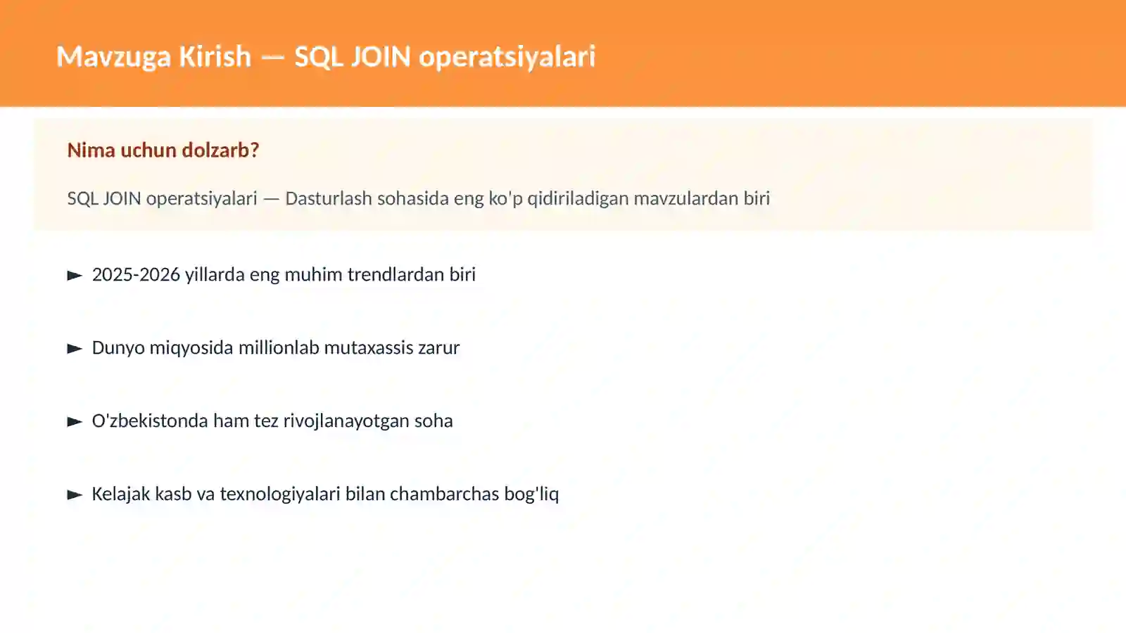 SQL JOIN operatsiyalari 2