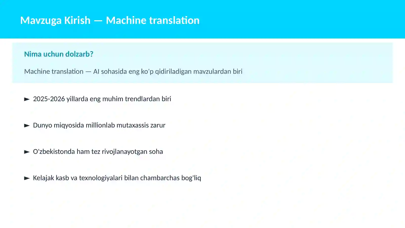 AI | NLP TABIIY TIL QAYTA ISHLASH 2