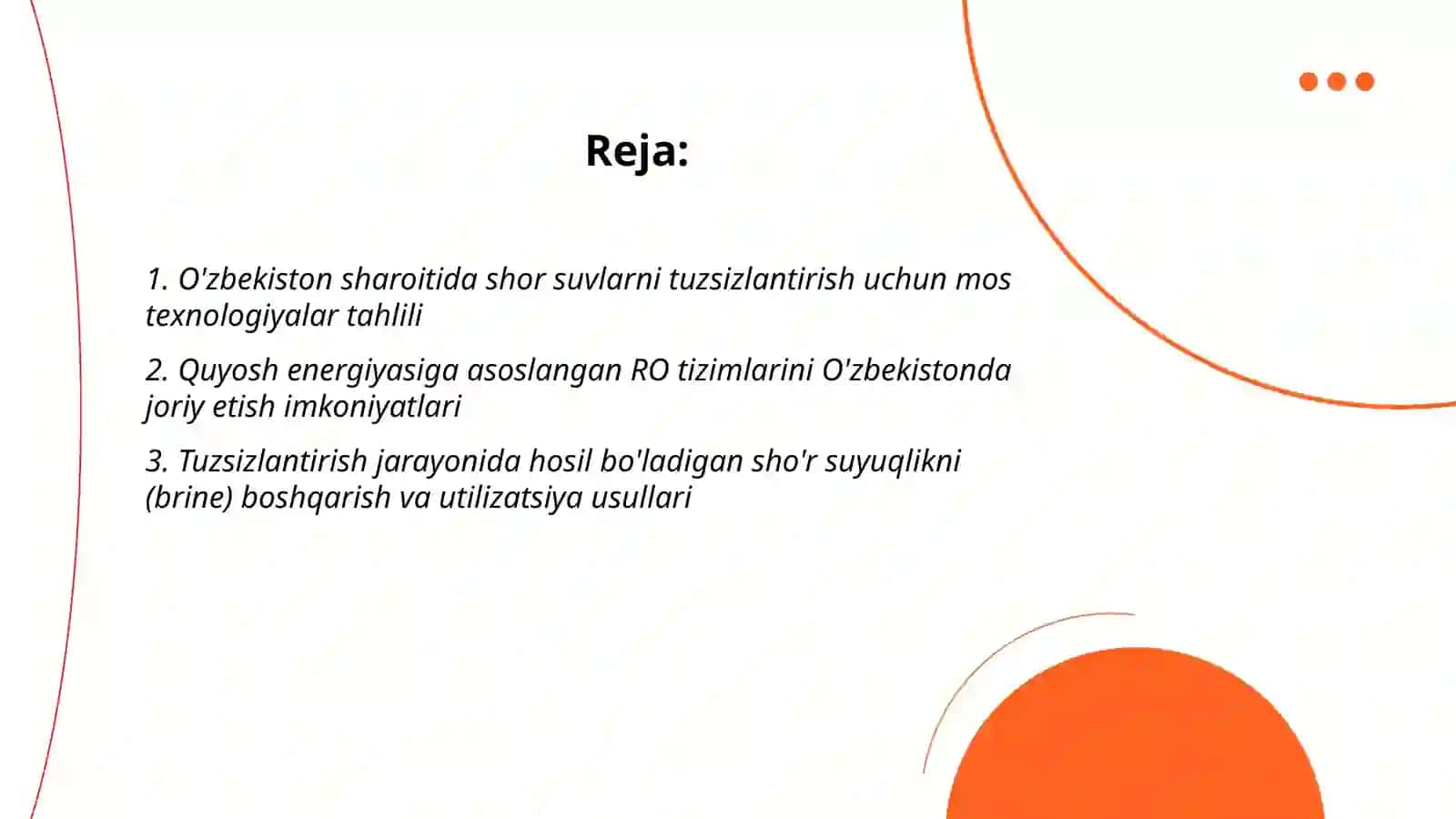 O'zbekiston sharoitida shor suvlarni tuzsizlantirish goyasini yaratish 2