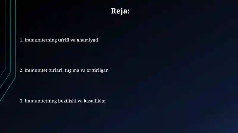 Immunitet va uning turlari 2