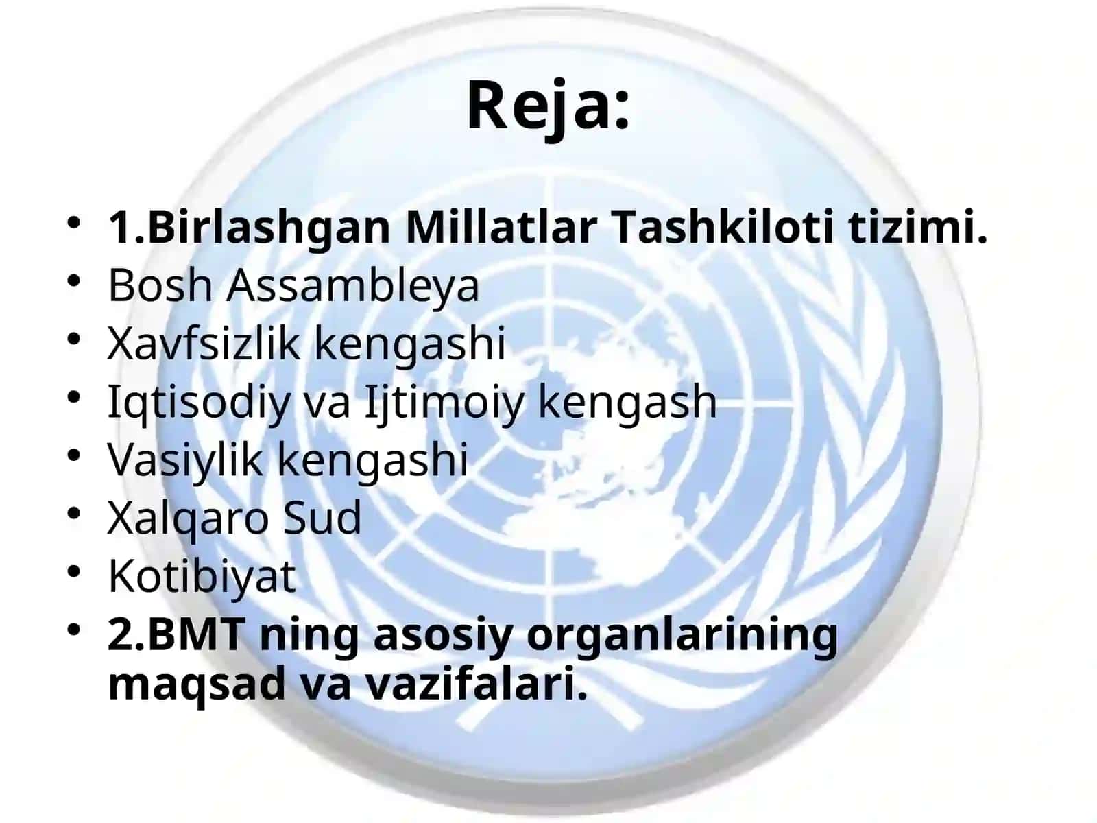 BMT NING INSON HUQUQ VA ERKINLIKLARINI XIMOYA QILISHGA OID XALQARO HUJJATLAR 2