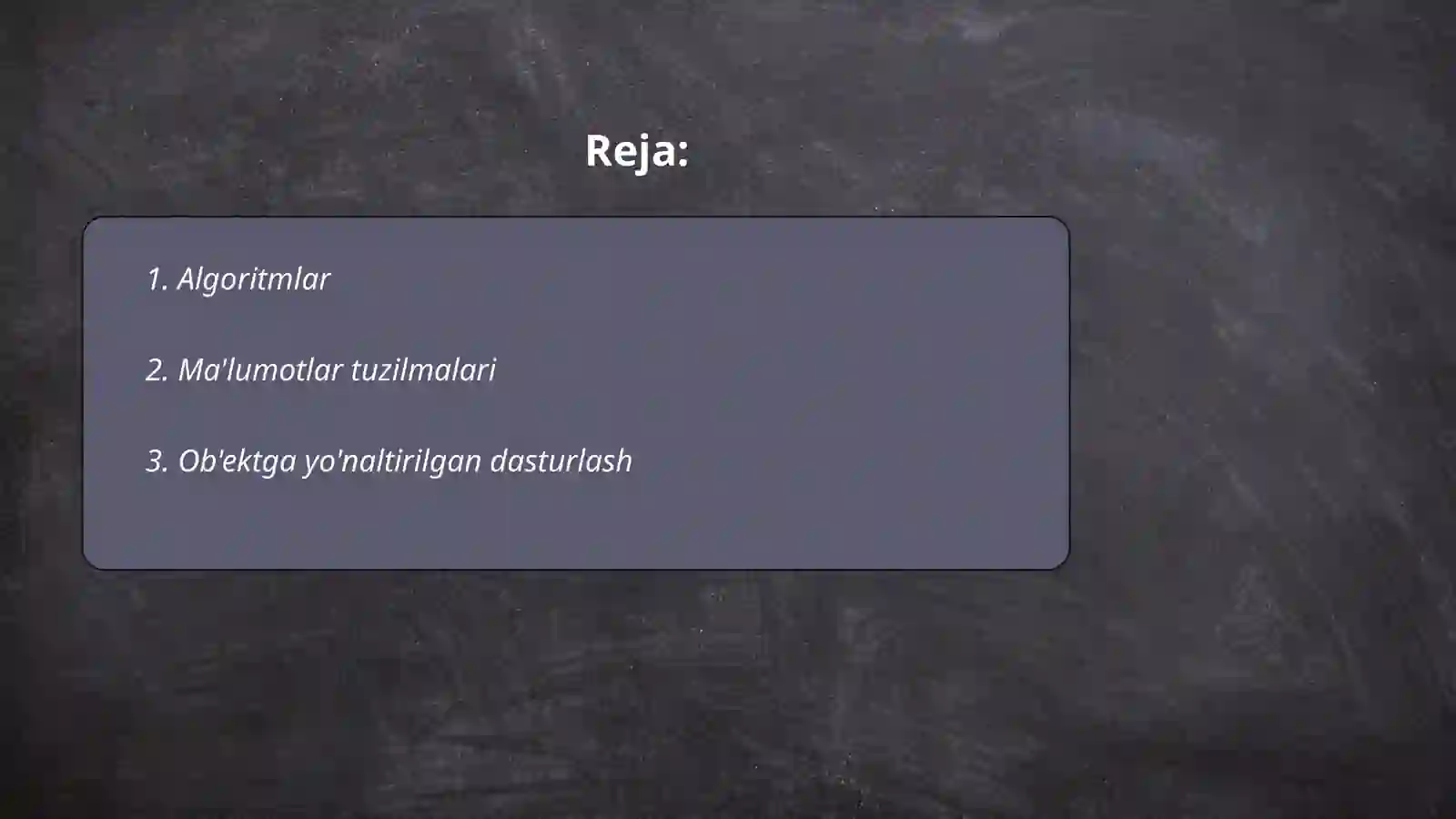 Dasturlash tili 2