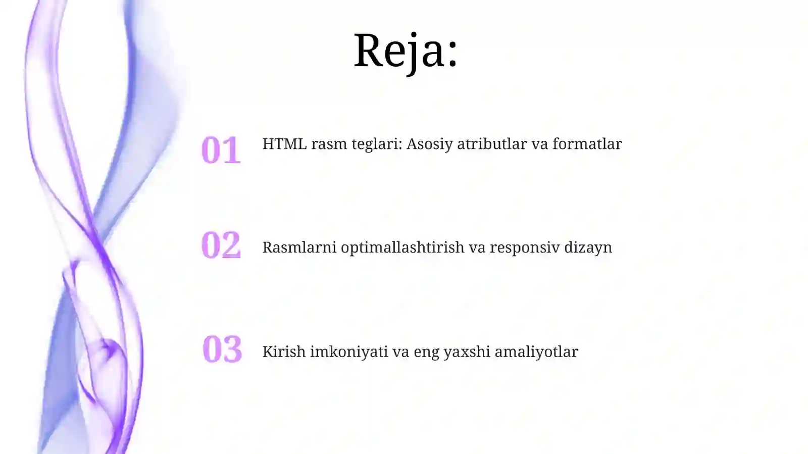 HTML tilida rasmlar hosil qilish teglari 2
