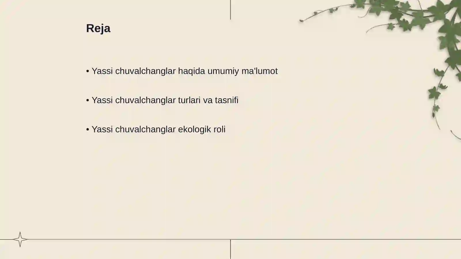 Yassi chuvalchanglar tipi 2