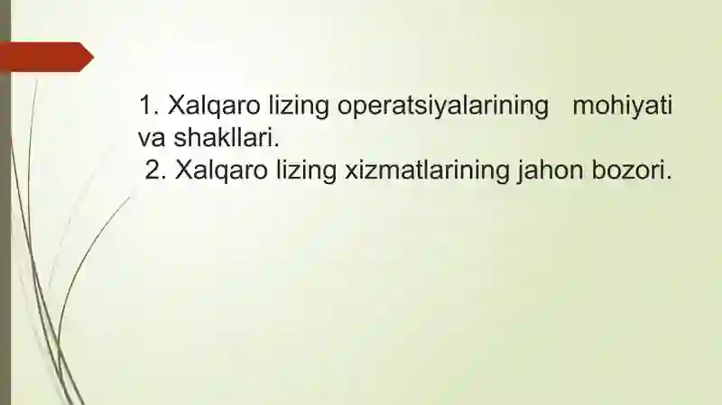XALQARO LIZING OPERATSIYALARI 2