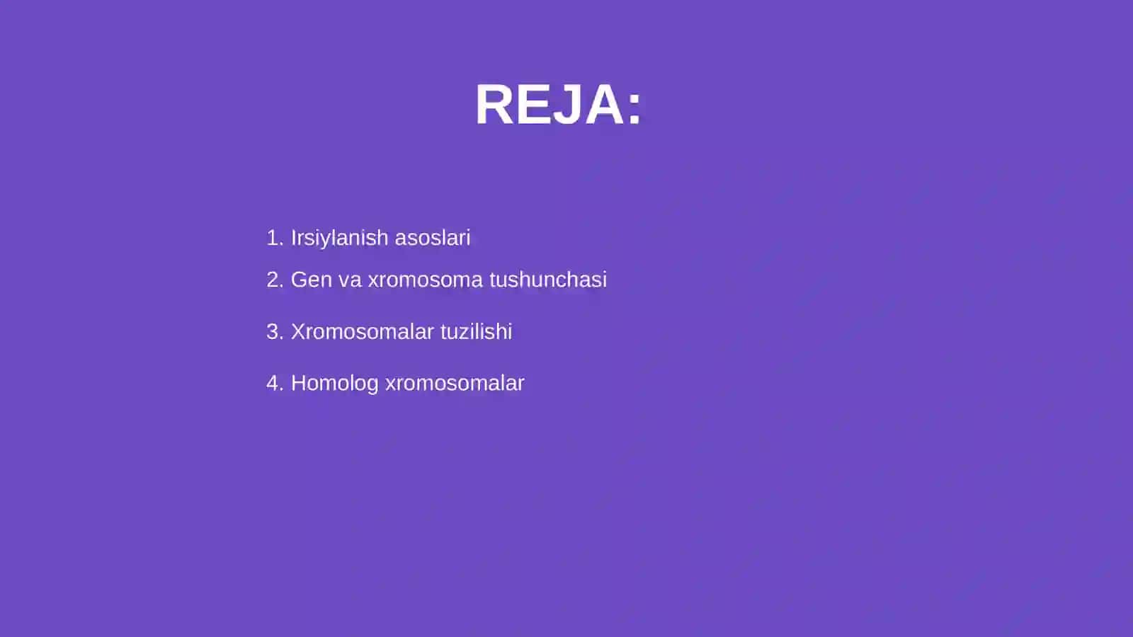 Odamda genlarning birikkan holda irsiylanishining sitologik asoslari 2