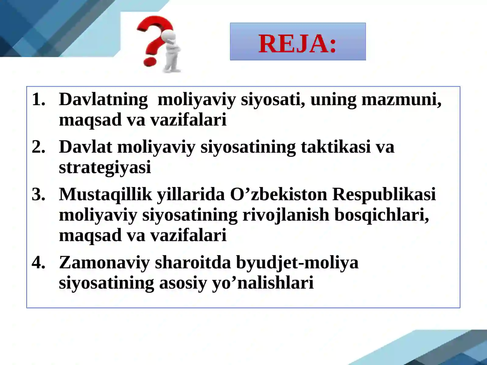 DAVLAT MOLIYASI 2