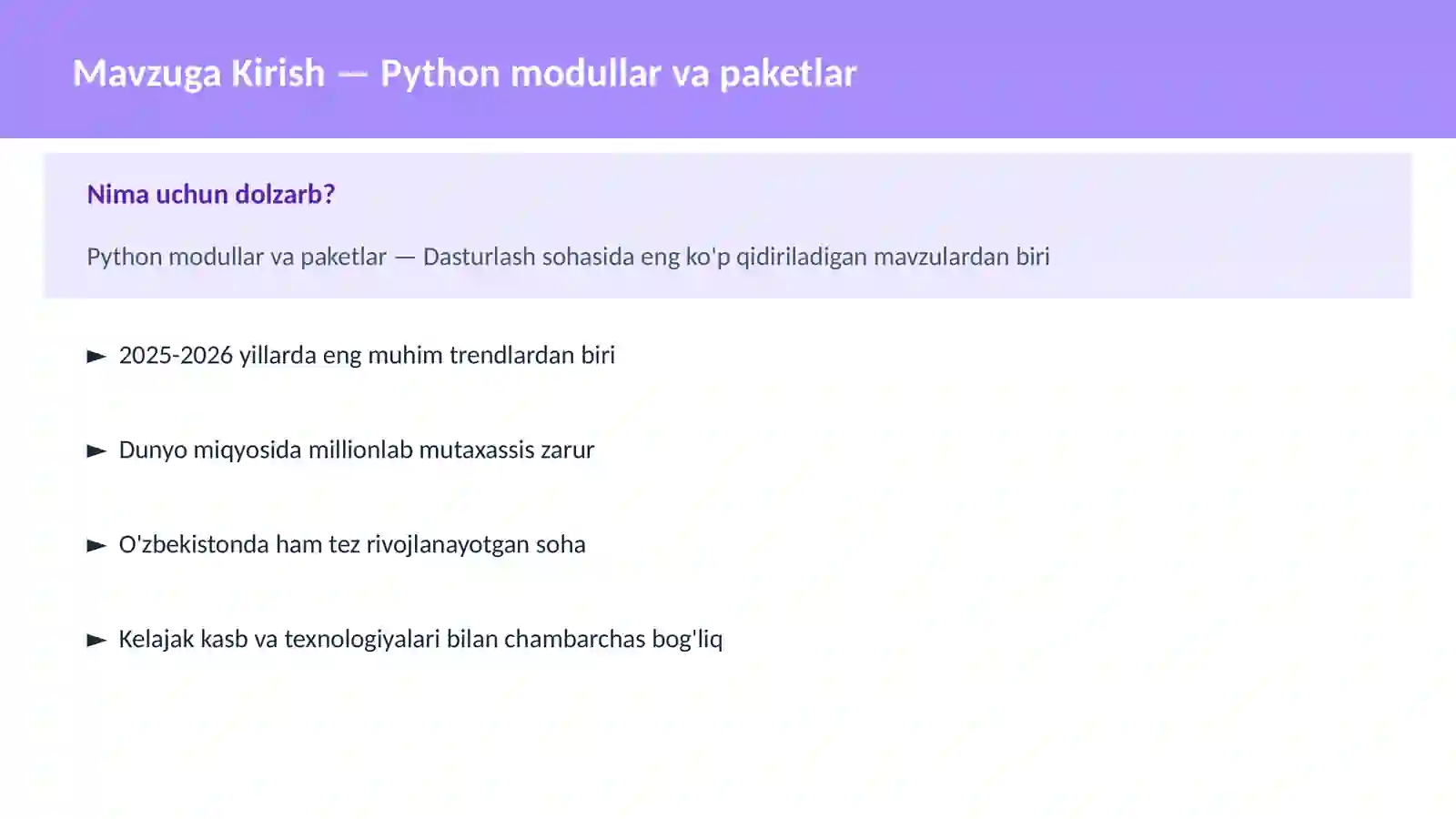 DASTURLASH | PYTHON DASTURLASH 2