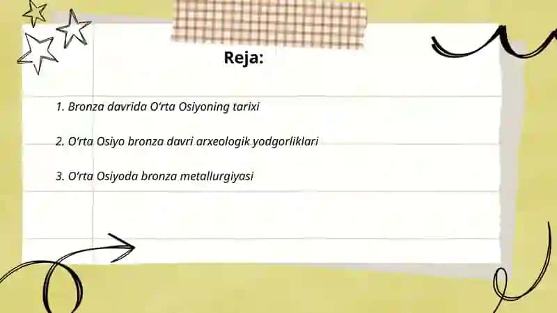 Bronza davrida Oʻrta Osiyoning tarixi 2