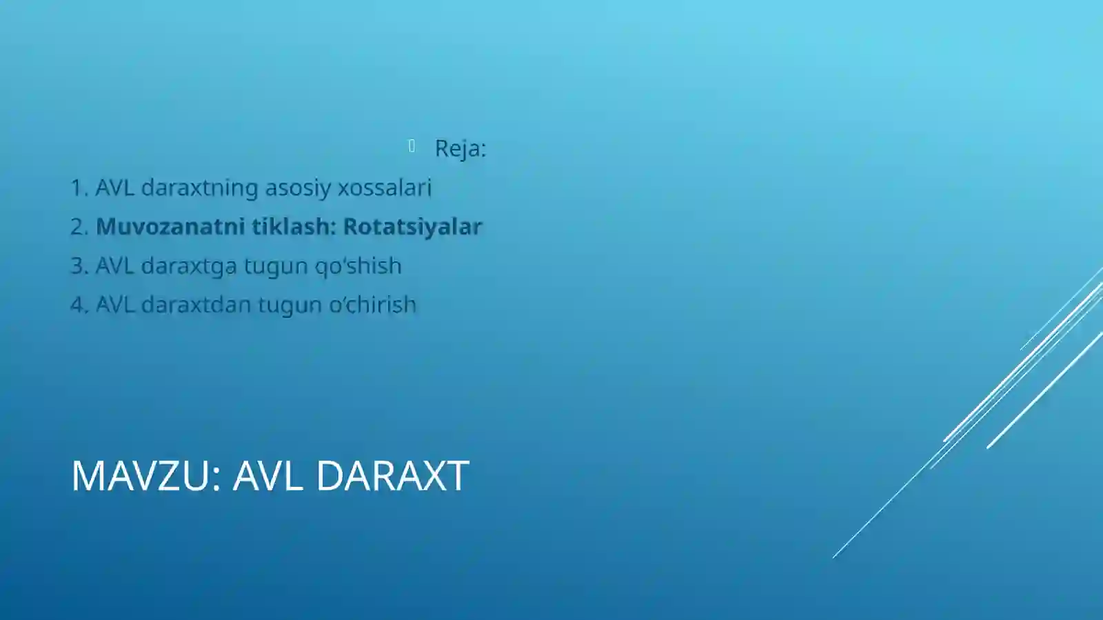 AVL daraxt 2