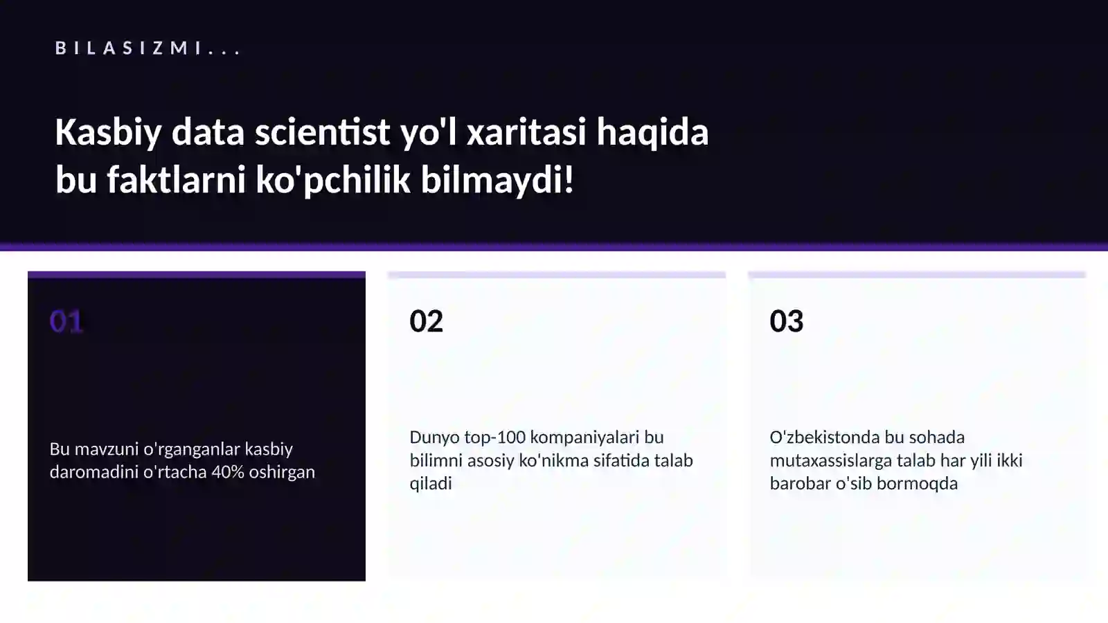 Kasbiy data scientist yo'l xaritasi 2