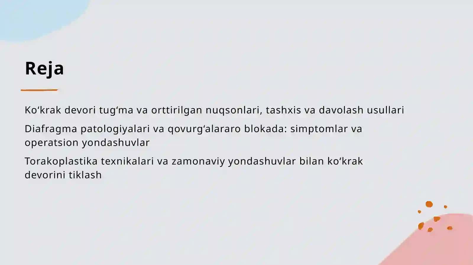 Ko‘krak devori tug‘ma va orttirilgan nuqsonlari, tashxis va davolash usullari 2
