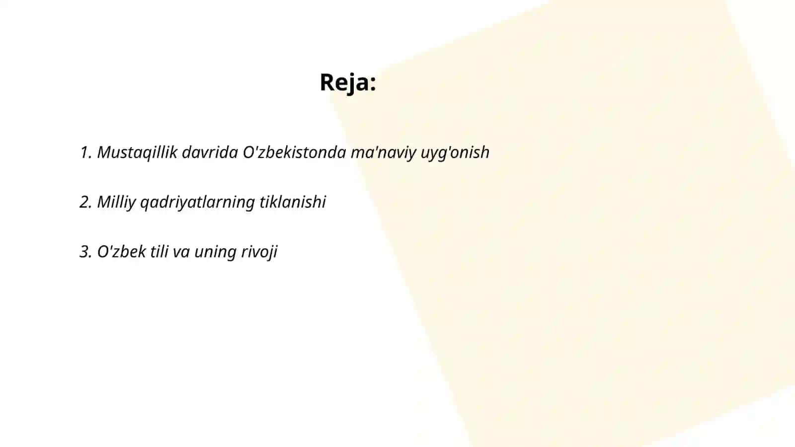 Mustaqillik yillarida Oʼzbekistondagi maʼnaviy va madaniy taraqqiyot 2