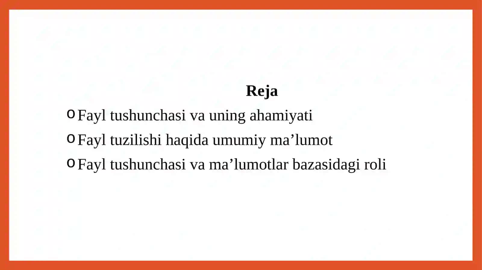 Fayltuzilishivaturlari 2