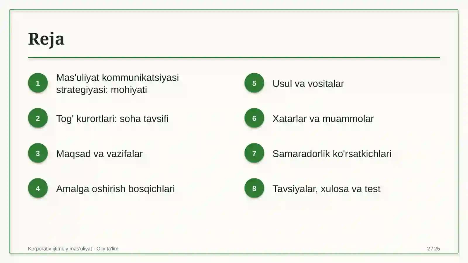 tog' kurortlarida ijtimoiy mas'uliyat bo'yicha kommunikatsiya strategiyasini ishlab chiqish 2148 2