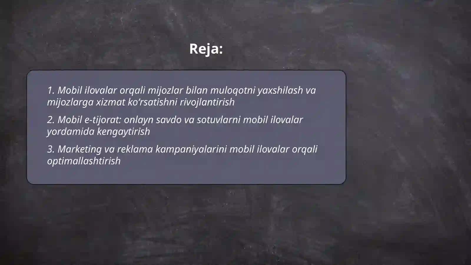 Biznes va tadbirkorlikni rivojlantirishda mobil ilovalarning ahamiyati 2