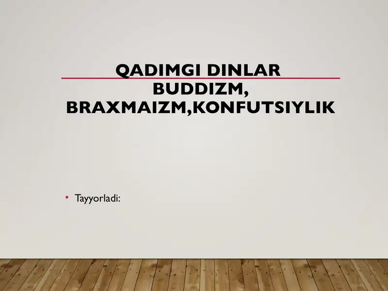 Buddizmning paydo bo’lishi 2