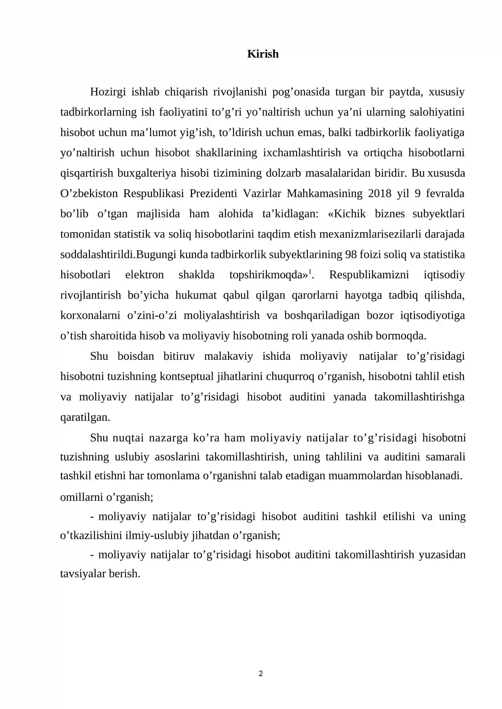 Moliyaviy natijalar 2