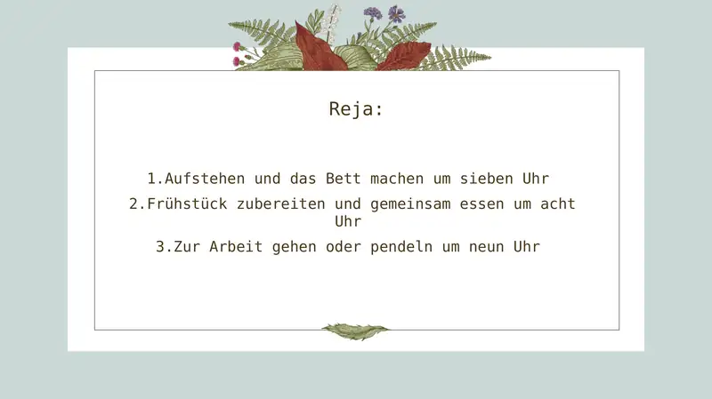 Tagesablauf 2