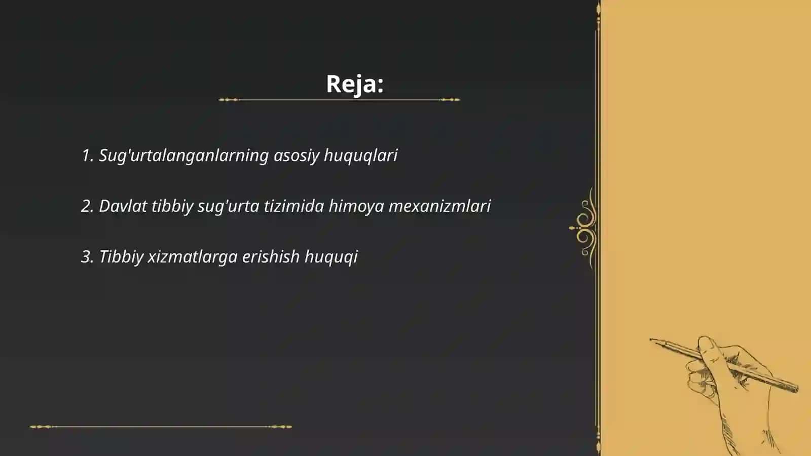 Davlat tibbiy sug'urta tizimida sug'urtalanganlarning huquqlarini himoya qilish 2