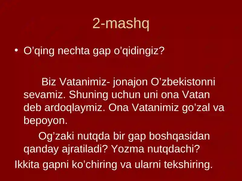 GAP VA SO’Z 2