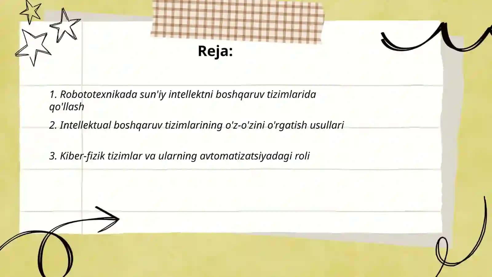Intellektual boshqaruv tizimlarini robototexnika yo'nalishida qo'llash istiqbollari 2