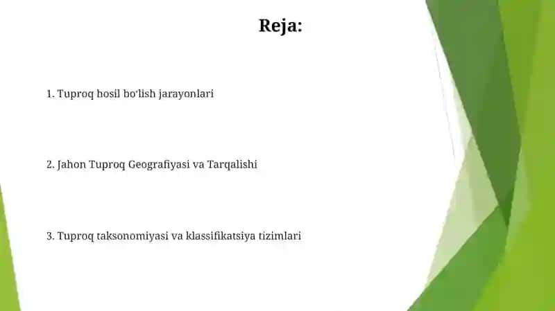 Tuproqning genezisi, klassifikatsiyasi va geografiyasi 2