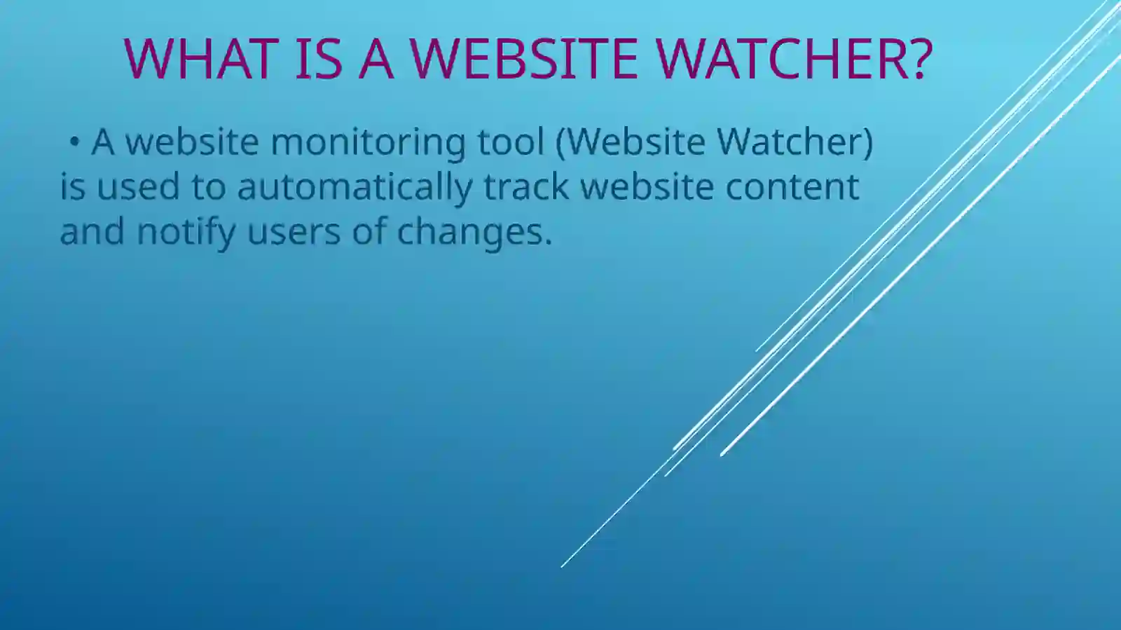 What is a Website Watcher? 2
