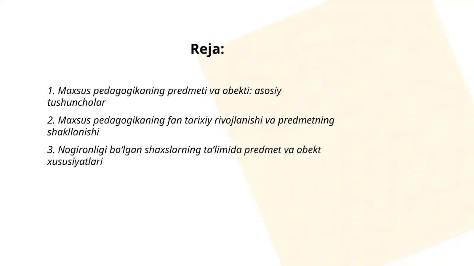 Maxsus pedagogika fanining predmeti, obekti boshqa fanlar bilan aloqasi 2