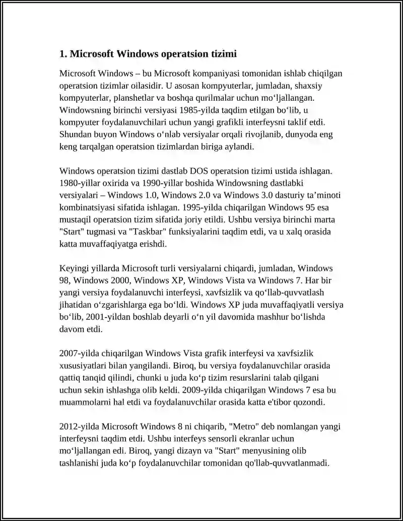 Microsoft Windows operatsion tizimi 3