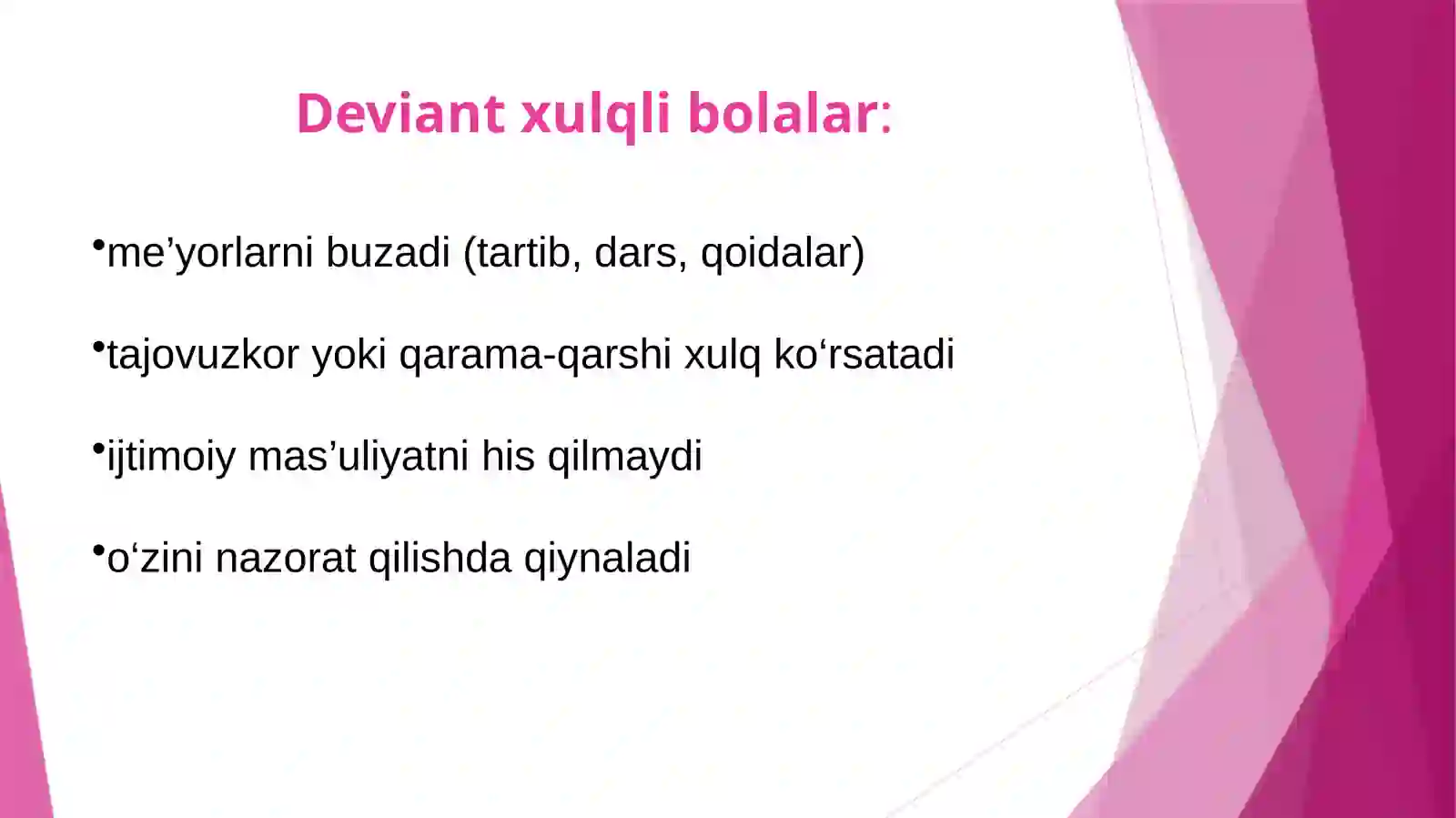 Deviant xulq-atvor psixologiyasi 3