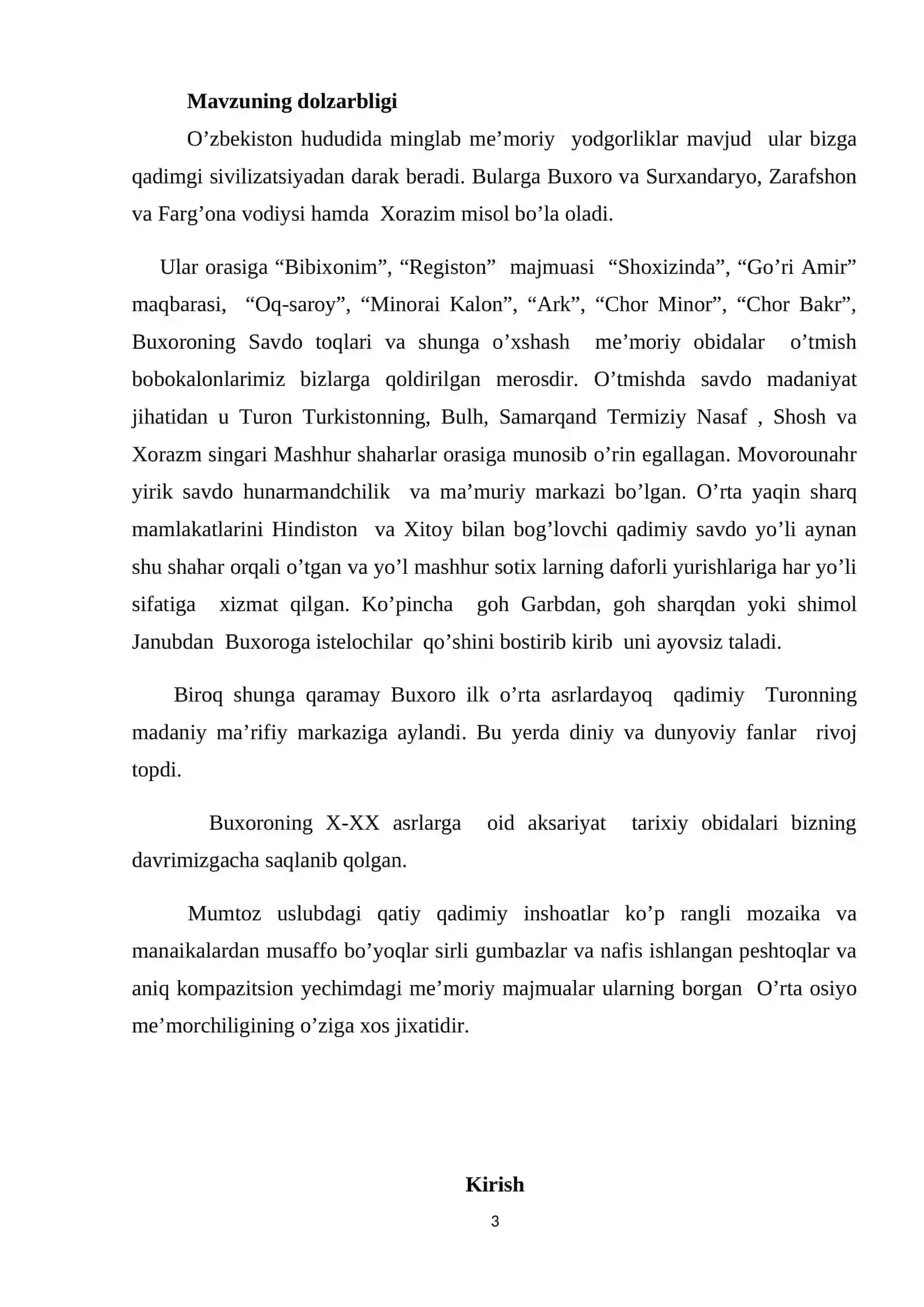 Savdo toqlarini tarixiy voqeylikda aks ettirish (moybo’yoq). Bitiruv malakaviy ish 3