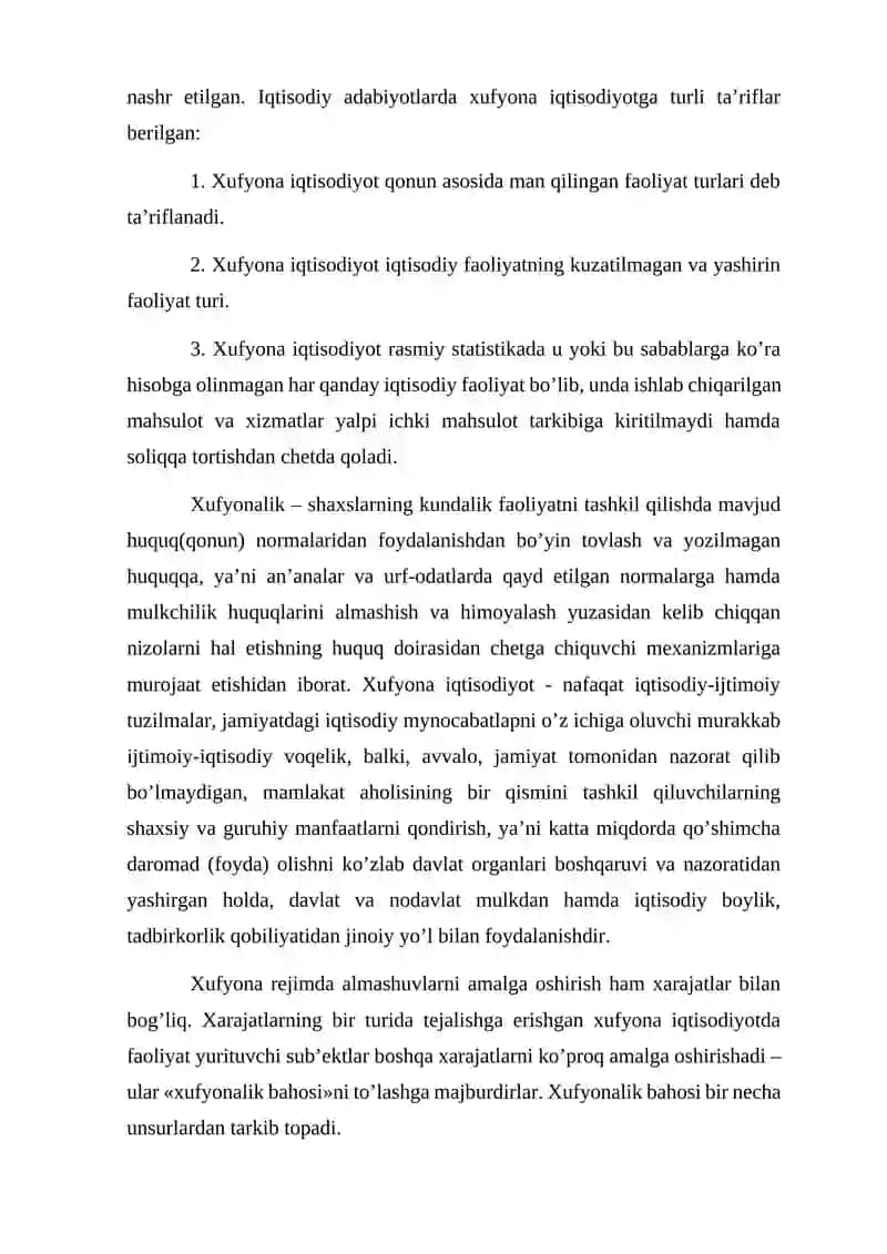 Xufyona iqtisodiyotning institutsional nazariyasi 3