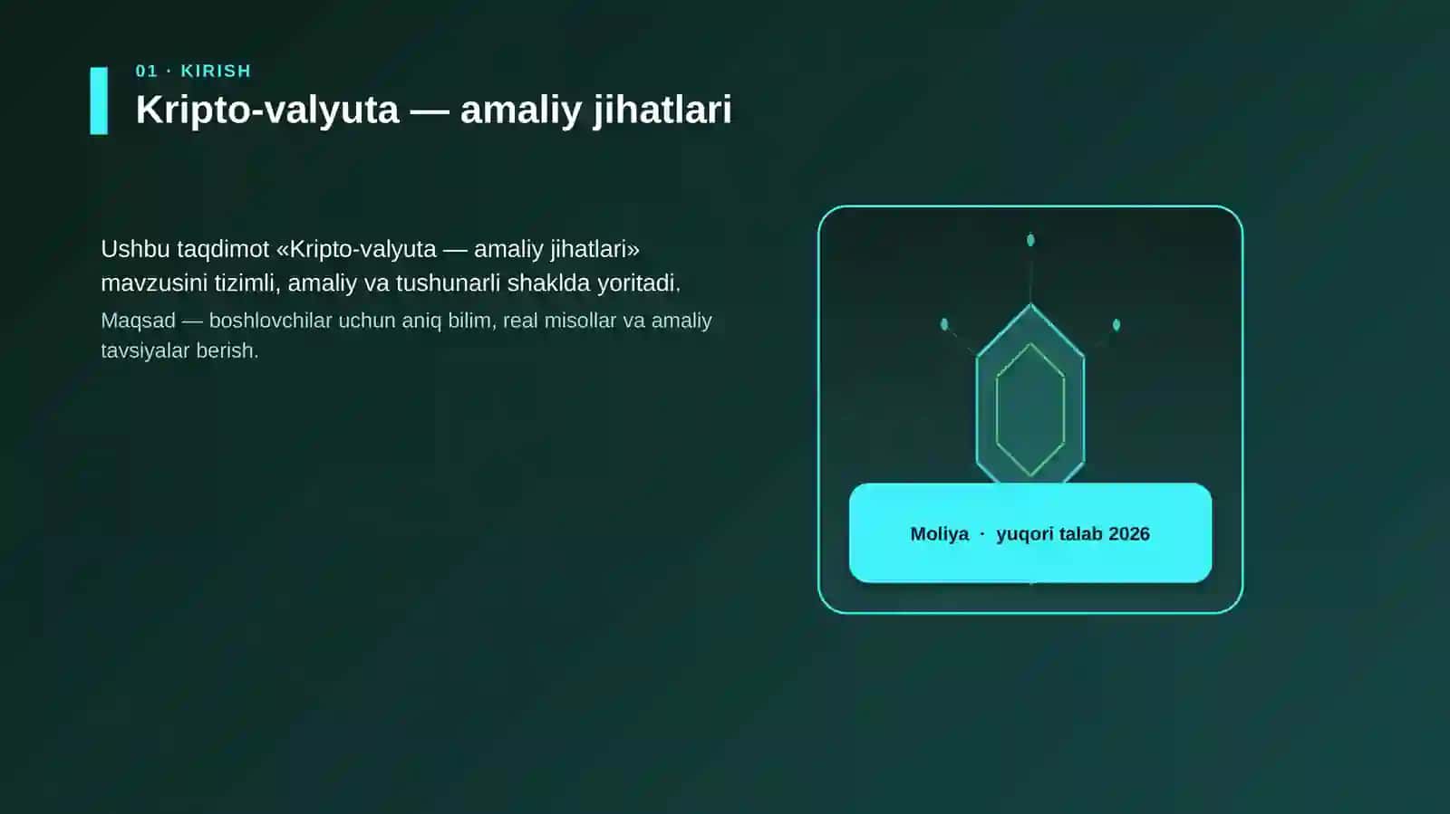 Kripto-valyuta — amaliy jihatlari 3