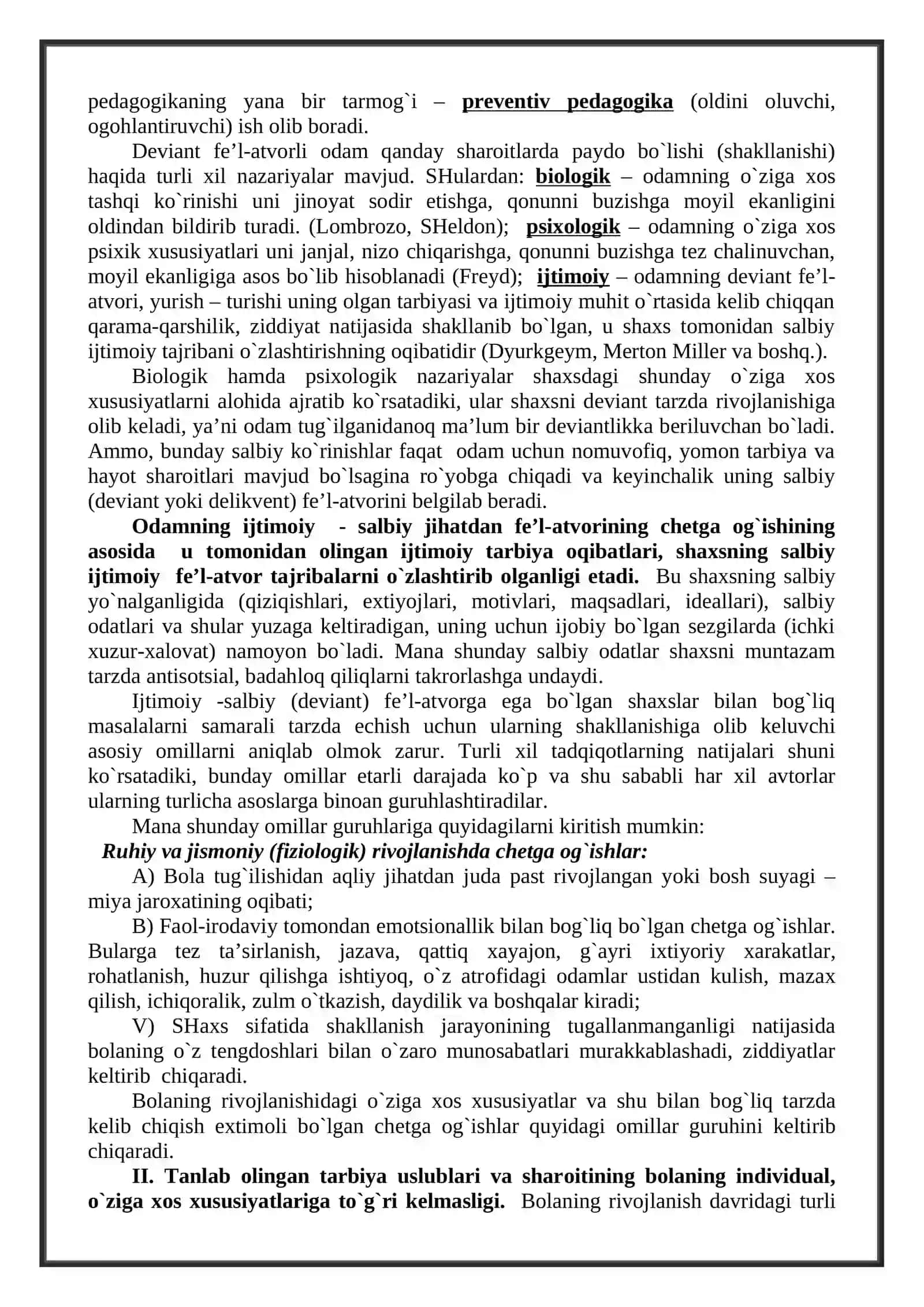 Deviant bolalar va o’smirlar. Ularni reabilitatsiya qilish yo’llari 3