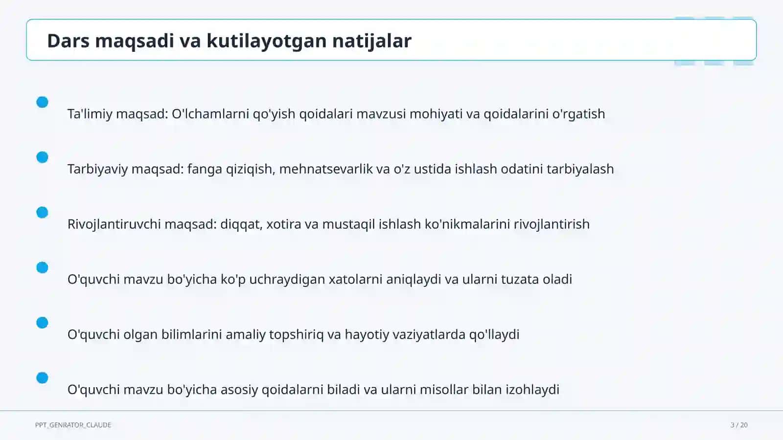 O'lchamlarni qo'yish qoidalari (8-sinf) 3