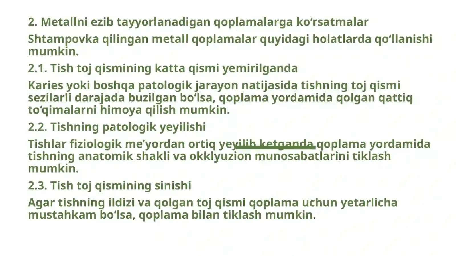Metallni ezib tayyorlanadigan qoplamalar 3