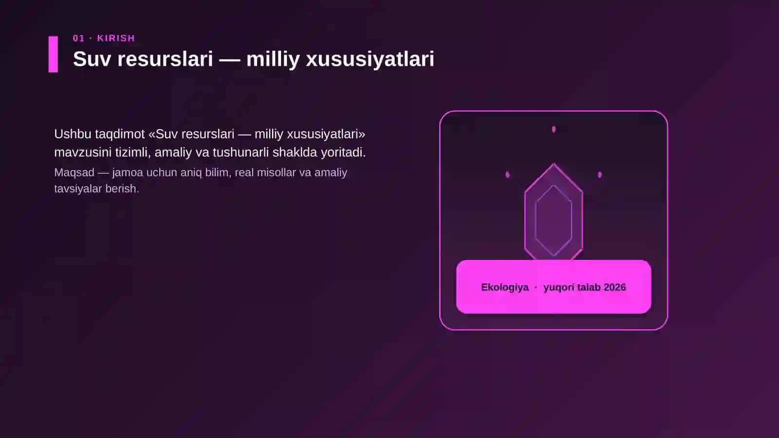 Suv resurslari — milliy xususiyatlari 3