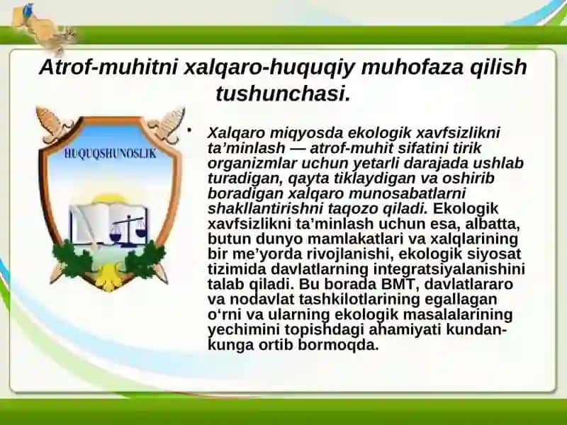 Atrof-muhitni xalqaro-huquqiy muhofaza qilish 3