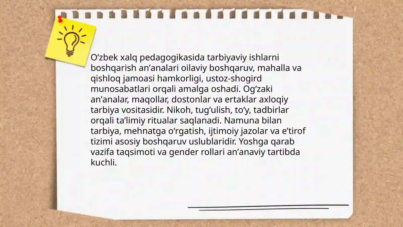 Oʻzbek xalq pedagogikasi va islom taʼlimotida tarbiyaviy ishlarni boshqarishga oid qarashlari 3
