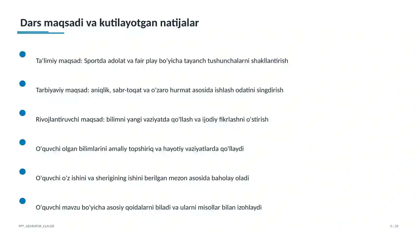 Sportda adolat va fair play (10-sinf) 3